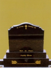 Black Granite Double Ogee on Black Sub Base & Bottom Base