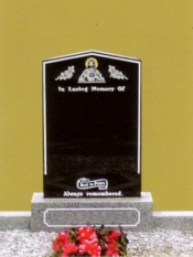 Black Granite Apex with white line on a Grey Base